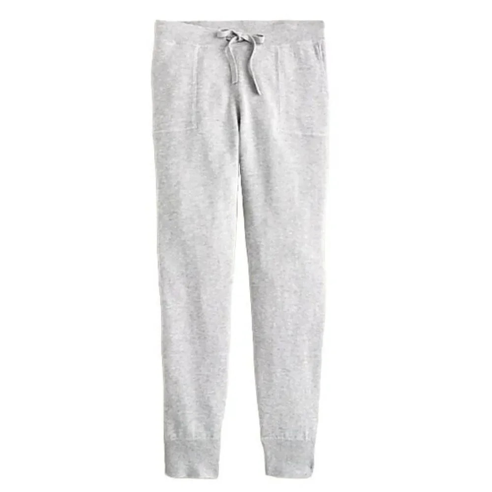 J. Crew Cotton Cashmere Jogger Pant Heather Dove Grey NWT